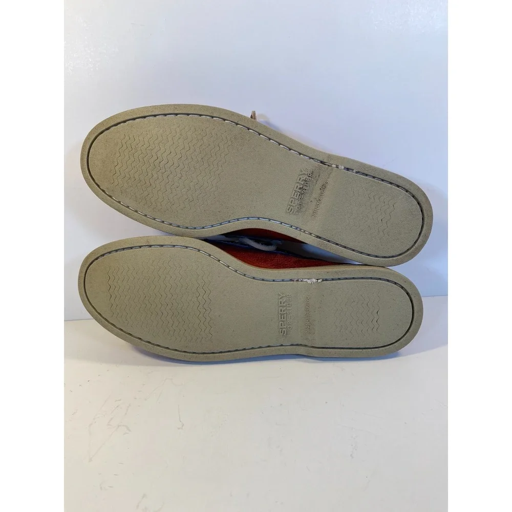Sperry Top-Sider leather boat shoes Men's 8 Non-Marking Red, Purple, Blue